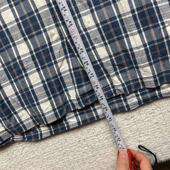 Levi's Shirt Men's L Blue Plaid Short Sleeve Snap Western Cowboy Outdoor Casual - Picture 11 of 16